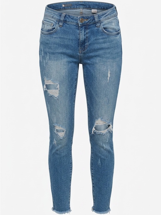 Kut from the Kloth Denim - KUT Connie Skinny Crop Blue Distressed Women's Skinny Jeans Size 6